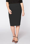 Skirt zip midback crèpe - black