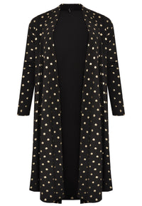 Cardigan GOLD DOTS - black - #4