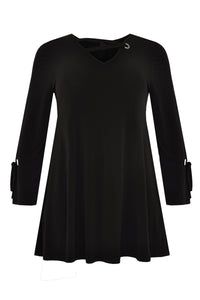 Tunic wide bottom straps DOLCE - black - #4