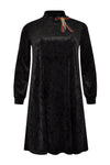 Dress puff sleeves VELVET - black - #4