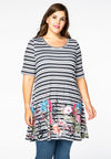 Tunic wide bottom STRIPE/FLOWER - multi - #2