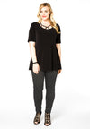 Tunic flare tape neck DOLCE - black - #1