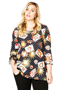 Tunic frilled cuff GAMECARD - black - #2