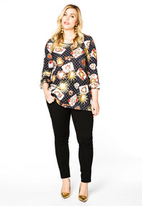 Tunic frilled cuff GAMECARD - black - #1