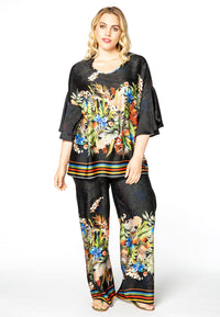 Blouse STRIPED FLOWER - multi - #1
