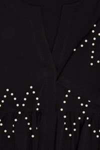 Tunic ruffled pearls DOLCE - black - #5