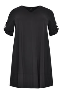 Tunic V-neck rolled sleeve COCO - black - #4