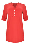 Tunic grandad collar DOLCE - red - #4