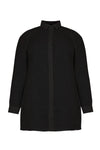 Blouse blind button closure LINEN - black - #4