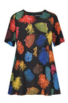 Tunic wide bottom CORAL - black - #4