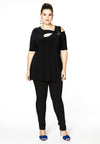 Tunic flare asymmetric DOLCE - black - #2