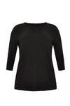 Shirt straight 3/4 sl DOLCE - black - #1