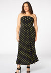 Dress strapless DOTS - black - #1