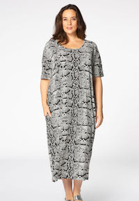 Dress wide SNAKE - white - #1