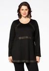 Tunic INTERLOCK flare studs - black