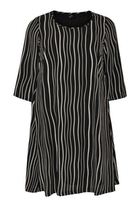 Dress wide bottom WAVE - black - #4