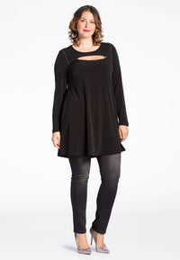 Tunic DOLCE wide bottom studs - black - #2