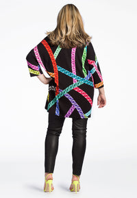 Tunic NEON CHAINS wide - black - #3