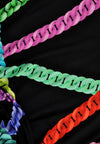 Dress NEON CHAINS A-line - black - #5