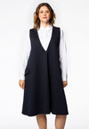 Dress deep v-neck INTERLOCK - blue - #2