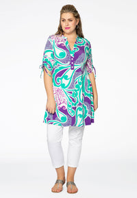 Tunic wide bottom SWIRL - purple - #1