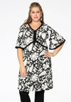 Dress bindings PAISLEY FLOWER - white - #1