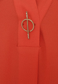 Dress metal pin - red - #5