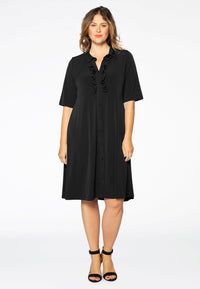 Dress ruffled DOLCE - black - #1