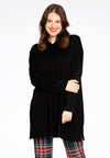 Pullover wide high neck - black