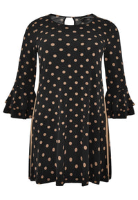Tunic wide bottom DOTS - black - #4