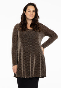 Tunic wide bottom LUREX - black - #2