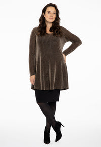 Tunic wide bottom LUREX - black - #1