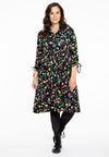 Dress ruffled FLEUR - black - #1