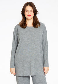 Pullover wide rib LOUNGE - grey - #1