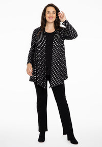 Cardigan short SPOTS - black - #1