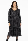 Dress ruffled SPOTS - black - #2