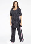Tunic wide bottom SPRINKLE stripe - black - #2