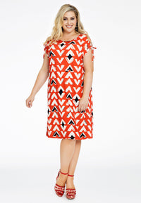 Dress MIX PRINT - red - #1