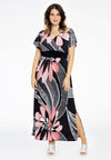 Dress cross-over LIVA - black - #1