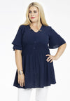 Tunic puckered waist - blue - #2