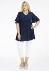 Tunic puckered waist - blue - #1