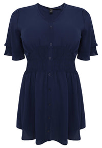 Tunic puckered waist - blue - #4