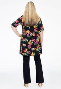Tunic wide bottom BLOOMY - black - #3