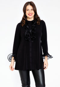 Tunic flare with ruffles DOLCE - black - #2