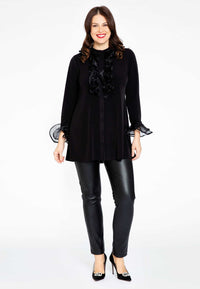 Tunic flare with ruffles DOLCE - black - #1