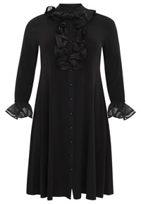 Blouse-dress with ruffles DOLCE - black - #4