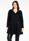 Tunic wide bottom PINSTRIPE - black - #2