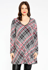 Tunic wide bottom CHECK - black - #1