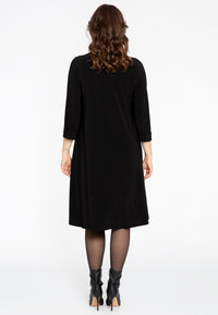 Polo-dress with ruffles DOLCE - black - #3