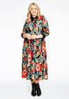 Dress with frill BYZANTINE - black - #1